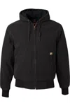 Dri Duck Cheyenne Boulder Cloth Hooded Jacket With Tricot Quilt Lining In Black