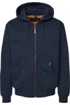 Dri Duck Crossfire Heavyweight Power Fleece Hooded Jacket With Thermal Lining In Blue