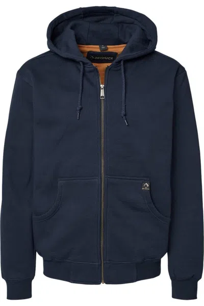Dri Duck Crossfire Heavyweight Power Fleece Hooded Jacket With Thermal Lining In Blue