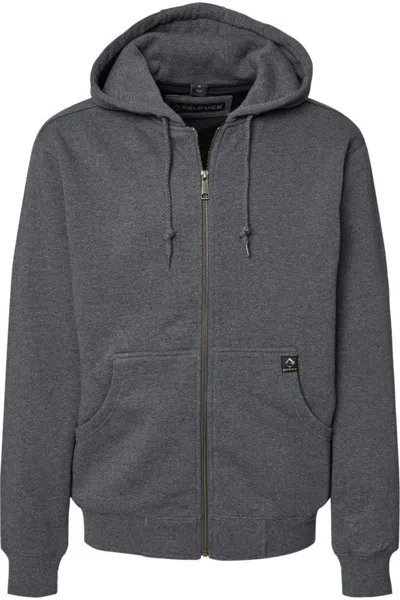 Dri Duck Crossfire Heavyweight Power Fleece Hooded Jacket With Thermal Lining In Gray