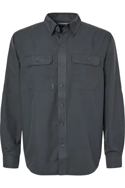 Dri Duck Crossroad Woven Shirt In Gray