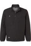 Dri Duck Keystone Quilted Pullover In Black