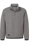 Dri Duck Keystone Quilted Pullover In Gray