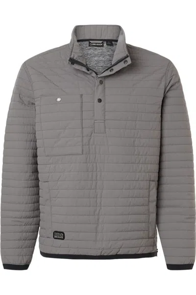 Dri Duck Keystone Quilted Pullover In Gray