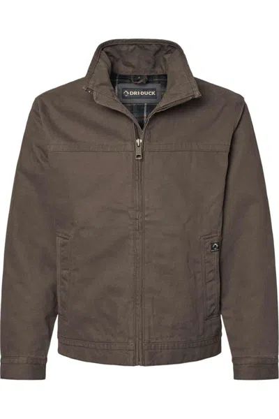 Dri Duck Maverick Boulder Cloth Jacket With Blanket Lining In Brown