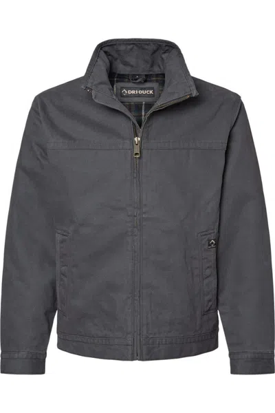 Dri Duck Maverick Boulder Cloth Jacket With Blanket Lining In Gray