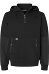 Dri Duck Mission Quarter-zip Hooded Pullover In Black