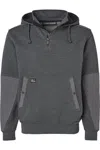 Dri Duck Mission Quarter-zip Hooded Pullover In Brown