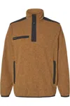 Dri Duck Ranger Melange Fleece Pullover In Brown