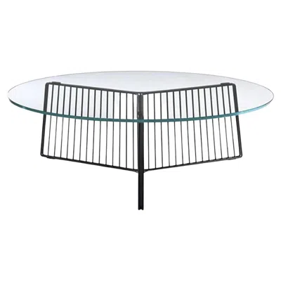 Pre-owned Driade Anapo Coffee Table Transparent & Black Glass D108 By