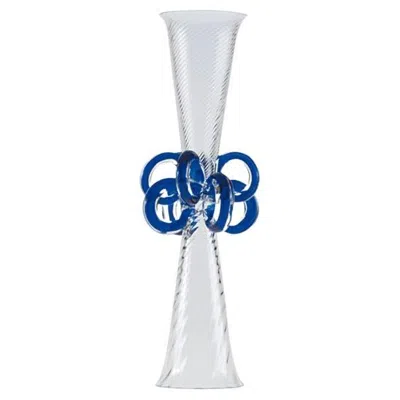 Pre-owned Driade Bagatti Vase Colorless & Blue By , Borek Sipek