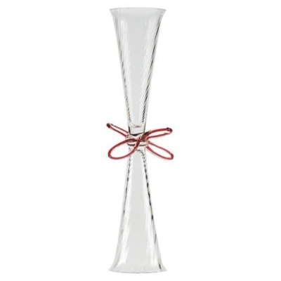 Pre-owned Driade Bibi Ii Vase Colorless & Red By , Borek Sipek