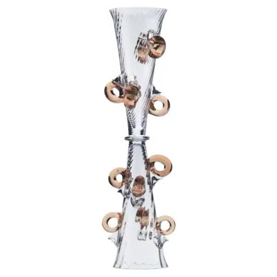 Pre-owned Driade Bing Vase Colorless & Amber By , Borek Sipek In Brown