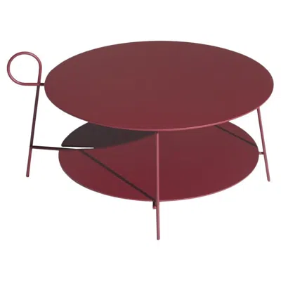 Pre-owned Driade Carmina Coffee Table Round 82x70x43 Burgundy By  In Red