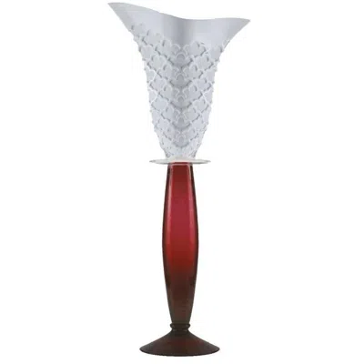 Pre-owned Driade Celine I Vase In White Porcelain With Glass Detail By Borek Sipek For