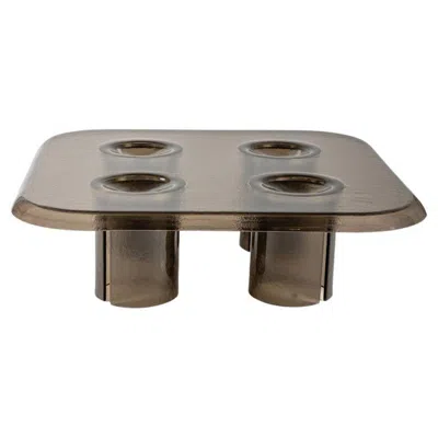 Pre-owned Driade Coupelle Coffee Table In Bronze Glass By Marie Et Alexandre For  In Gray