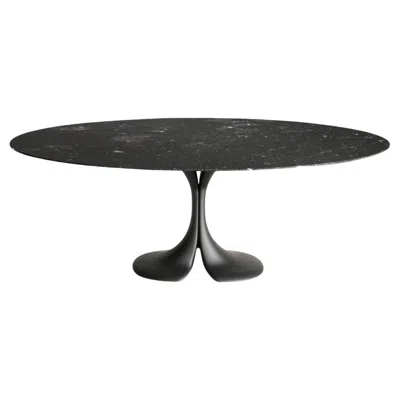 Pre-owned Driade Didymos Table Matt Black Mdf Top Crystalplant Base By