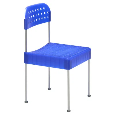Pre-owned Driade Enzo Mari Nos The Box Chair In Blue For Aleph Atlantide  1995