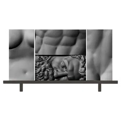 Pre-owned Driade Ercole E Afrodite Black Cabinet On A Base By