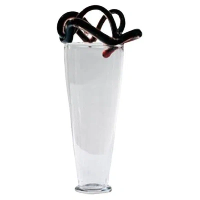 Pre-owned Driade Francesca Vase Colorless & Red 43hcm By , Borek Sipek
