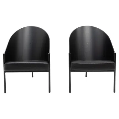 Pre-owned Driade French Design Classic Pratfall Lounge Chairs By P. Starck For , Set Of Two In Brown