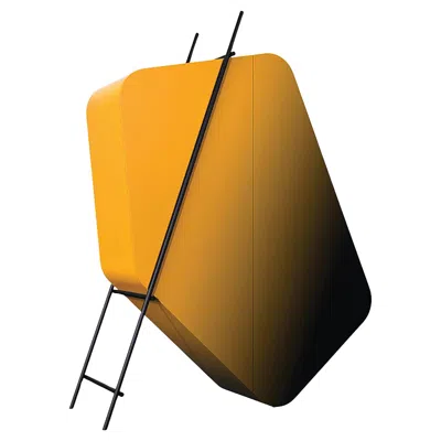 Pre-owned Driade Hidalgo Lacquered – Storage Unit By Lab - Gradient Yellow/black In Brown