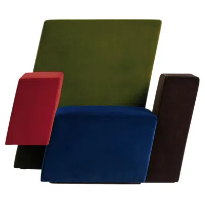 Pre-owned Driade Italic Armchair Red, Green, Brown And Blue By