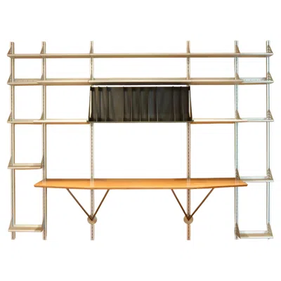 Pre-owned Driade Kao Modular Wall Shelving System In Aluminum By Antonia Astori, 1990s In Brown