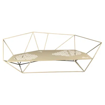Pre-owned Driade Khaima Metal Sofa By Patrick Norguet For , Contemporary Design In Beige