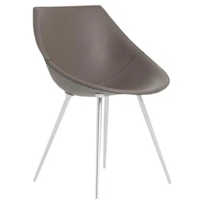 Pre-owned Driade Lago Chair Leather Dark Beige By  In Brown