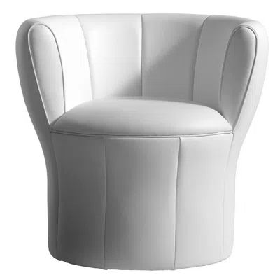 Pre-owned Driade Lisa Leather Or Fabric Fiberglass Armchair By Laudani & Romanelli For  In Gray