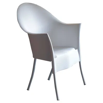 Pre-owned Driade Lord Yo White, Black, Light Gray Or Carnation Armchair By P. Starck For