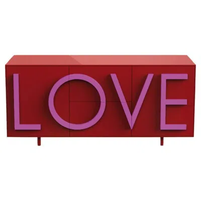 Pre-owned Driade Love L183 Ruby Red & Fluo Pink By