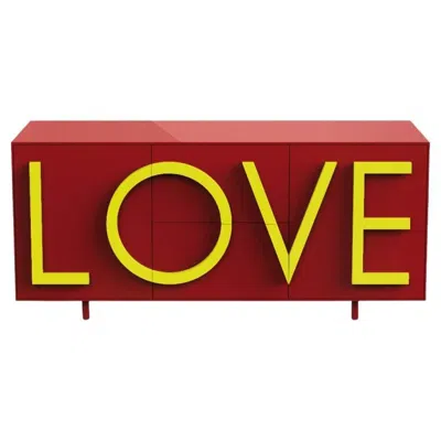 Pre-owned Driade Love L183 Ruby Red & Fluo Yellow By