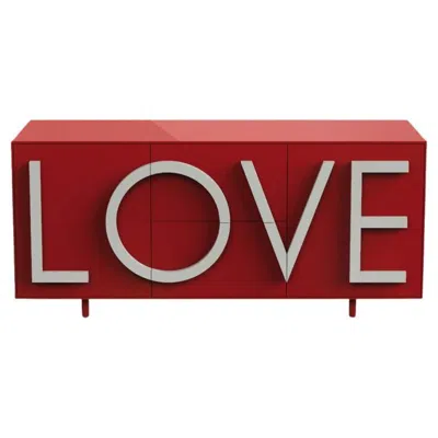 Pre-owned Driade Love L183 Ruby Red & Light Grey By