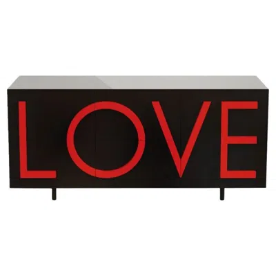 Pre-owned Driade Love L183 Traffic Black & Traffic Red By