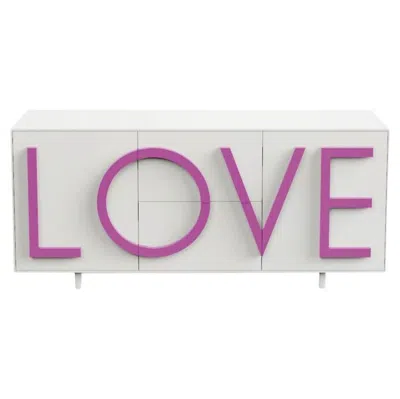 Pre-owned Driade Love L183 Traffic White & Fluo Pink By
