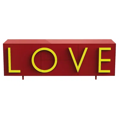 Pre-owned Driade Love L243 Ruby Red & Fluo Yellow By