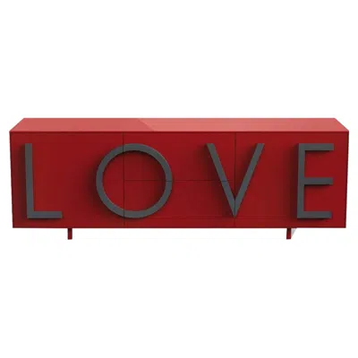 Pre-owned Driade Love L243 Ruby Red & Graphite Grey By