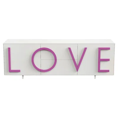 Pre-owned Driade Love L243 Traffic White & Fluo Pink By