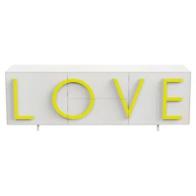 Pre-owned Driade Love L243 Traffic White & Fluo Yellow By