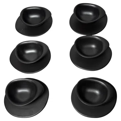 Pre-owned Driade Mediterraneo Tea Set By , Designed By Laudani & Romanelli, 1994 In Black