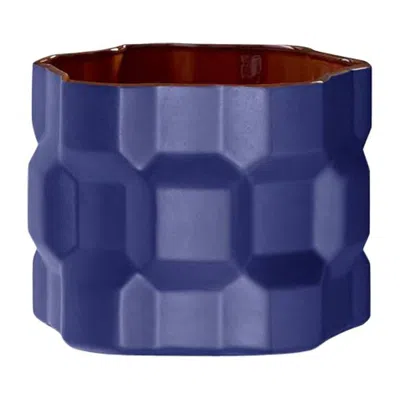 Pre-owned Driade Medium Gear Vase In Matte Blue By Phillippe Bestenheider For