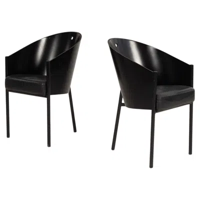 Pre-owned Driade Pair Of Philippe Starck Costes Chairs For  Aleph In Brown