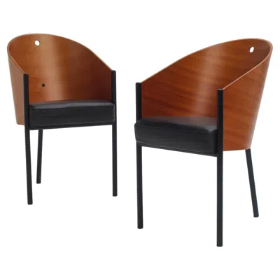 Pre-owned Driade Paire De Chaises Costes Par Philippe Starck Pour  In Brown