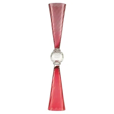Pre-owned Driade Perigot Vase Colorless & Red By , Borek Sipek