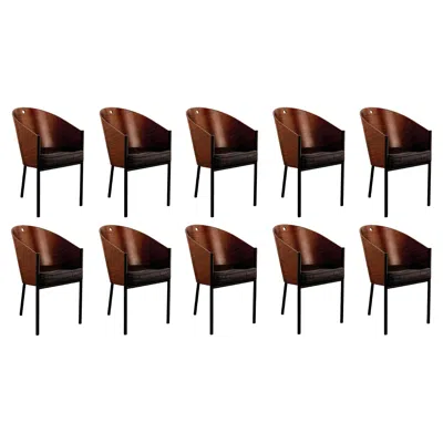 Pre-owned Driade Philippe Starck “costes” Dining Chairs For , 1984, Set Of 10 In Brown