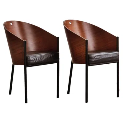 Pre-owned Driade Philippe Starck “costes” Dining Chairs For , 1984, Set Of 2 In Brown