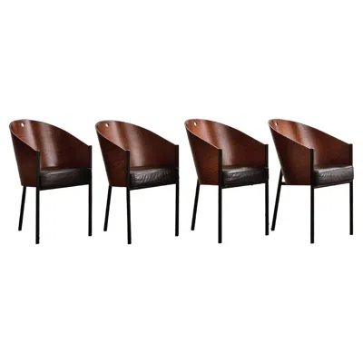 Pre-owned Driade Philippe Starck “costes” Dining Chairs For , 1984, Set Of 4 In Brown