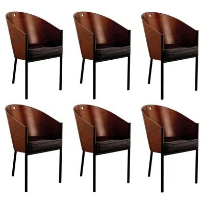 Pre-owned Driade Philippe Starck “costes” Dining Chairs For , 1984, Set Of 6 In Brown